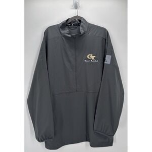 Adidas Georgia Tech Womens Basketball Windbreaker Quarter Zip Gray XL